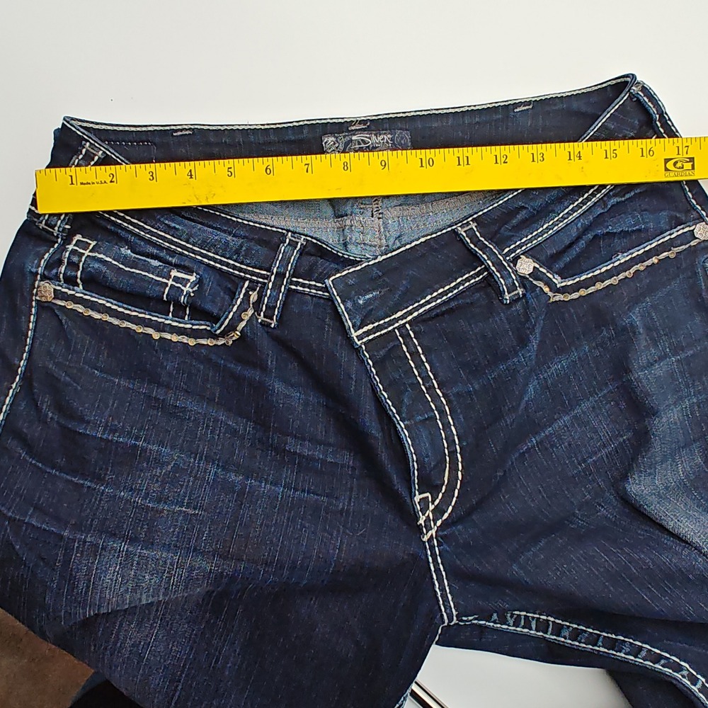 Silver Jeans Suki Flap Bootcut Jeans Womens 32x32 Dark Wash‎ Mid Rise Denim - Picture 8 of 8